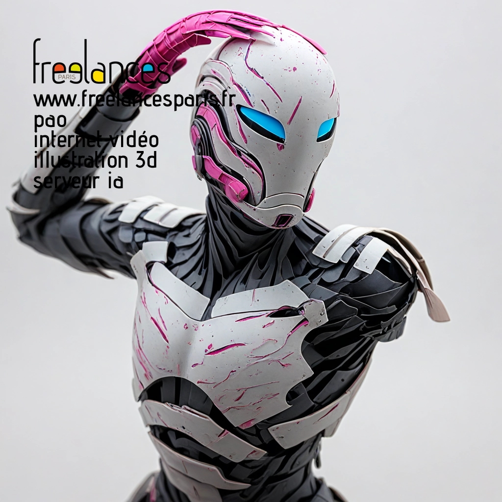 Pao mise en page internet vidéo illustration 3d serveur image IA générative AI freelance paris studio de création magazines BZWA9E30